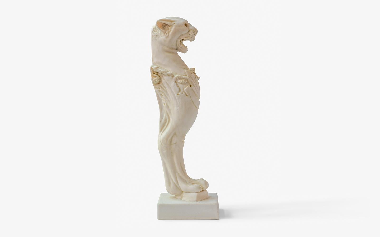 Classical Greek Jaguar Statue 'Set of 2' Made with Compressed Marble Powder 'Ephesus Museum'