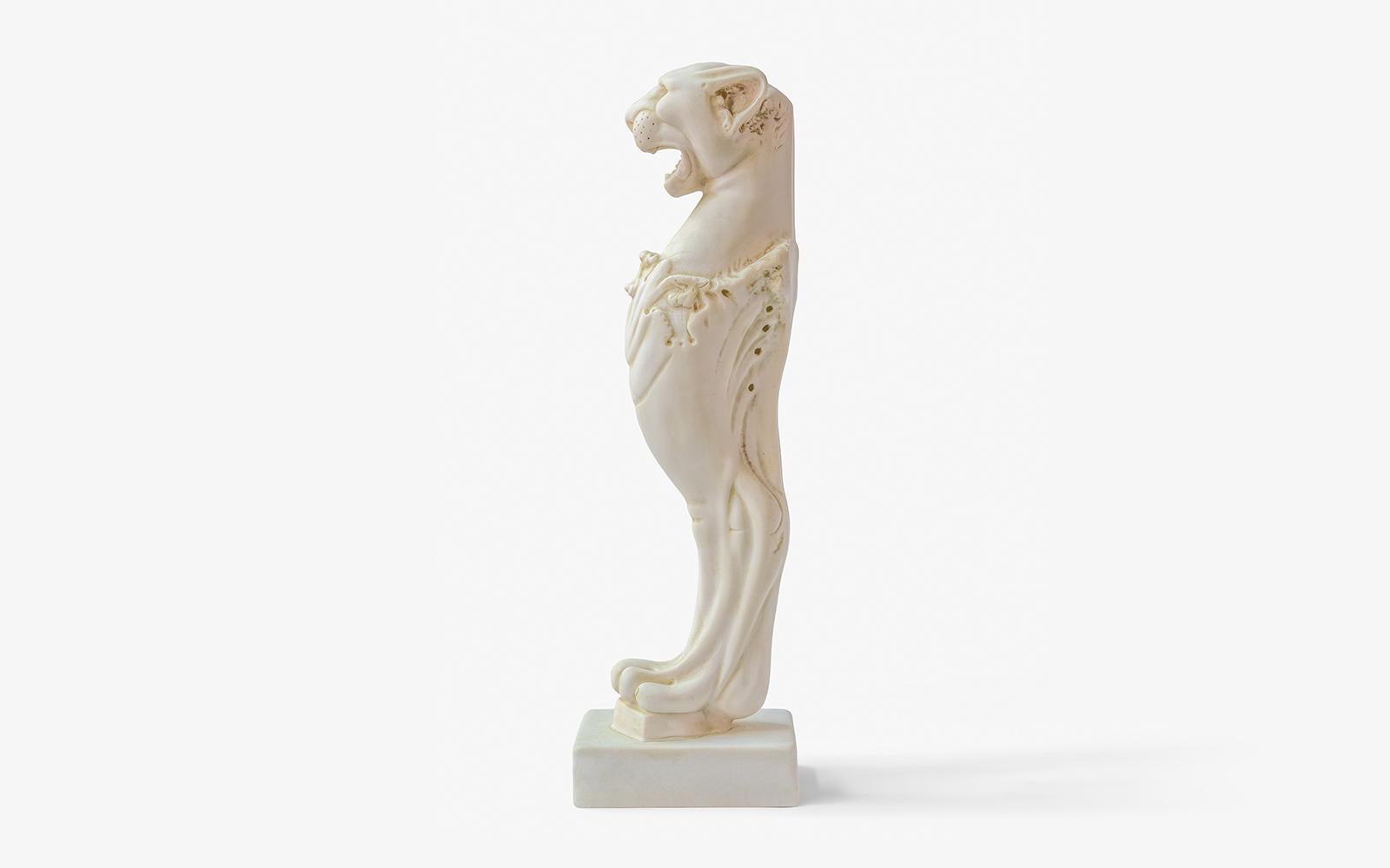 Cast Jaguar Statue 'Set of 2' Made with Compressed Marble Powder 'Ephesus Museum'