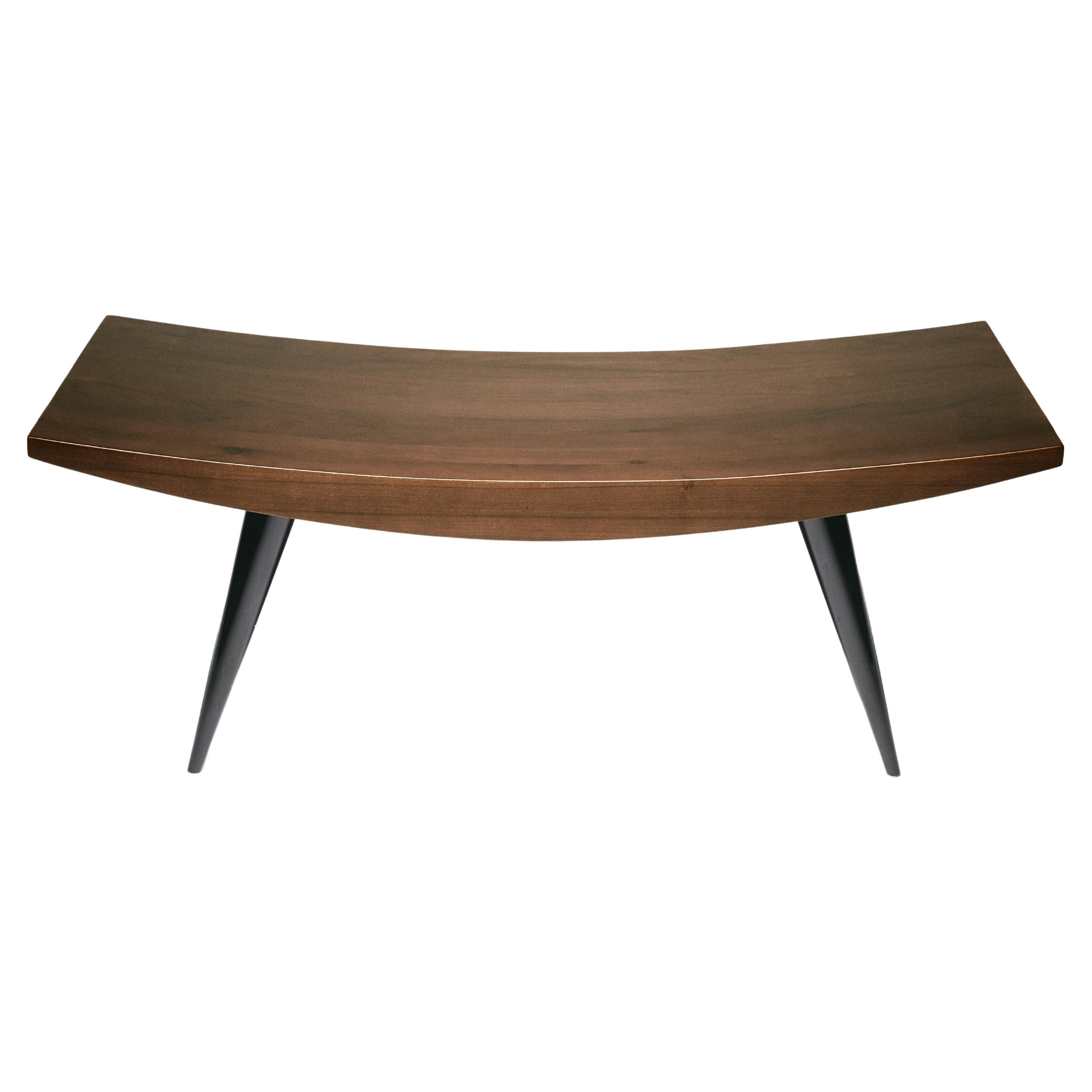 JAH-Bank, von Reda Amalou Design, 2019, Nussbaum und schwarzer Stahl, 120 cm