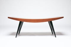 JAH Bench, by Reda Amalou Design, Walnut & black Steel, 120cm