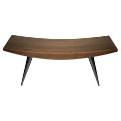 JAH Bench, by Reda Amalou Design, Walnut & black Steel, 120cm