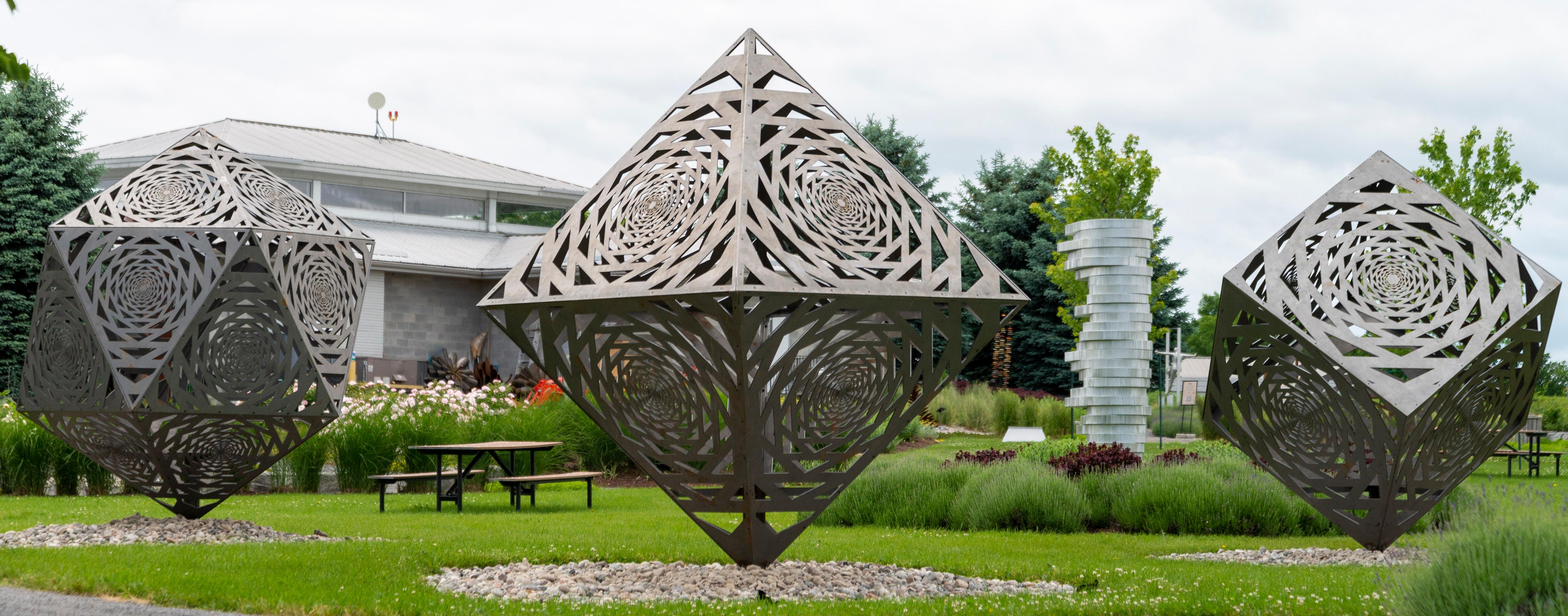 A collaborative project, artist Javid Jah and fabricator Alex Akbari of Qube Inc. re-designed this series from a recent public art exhibition in downtown Toronto, which was exhibited in collaboration with Roger Mooking and Wyandot artist Catherine