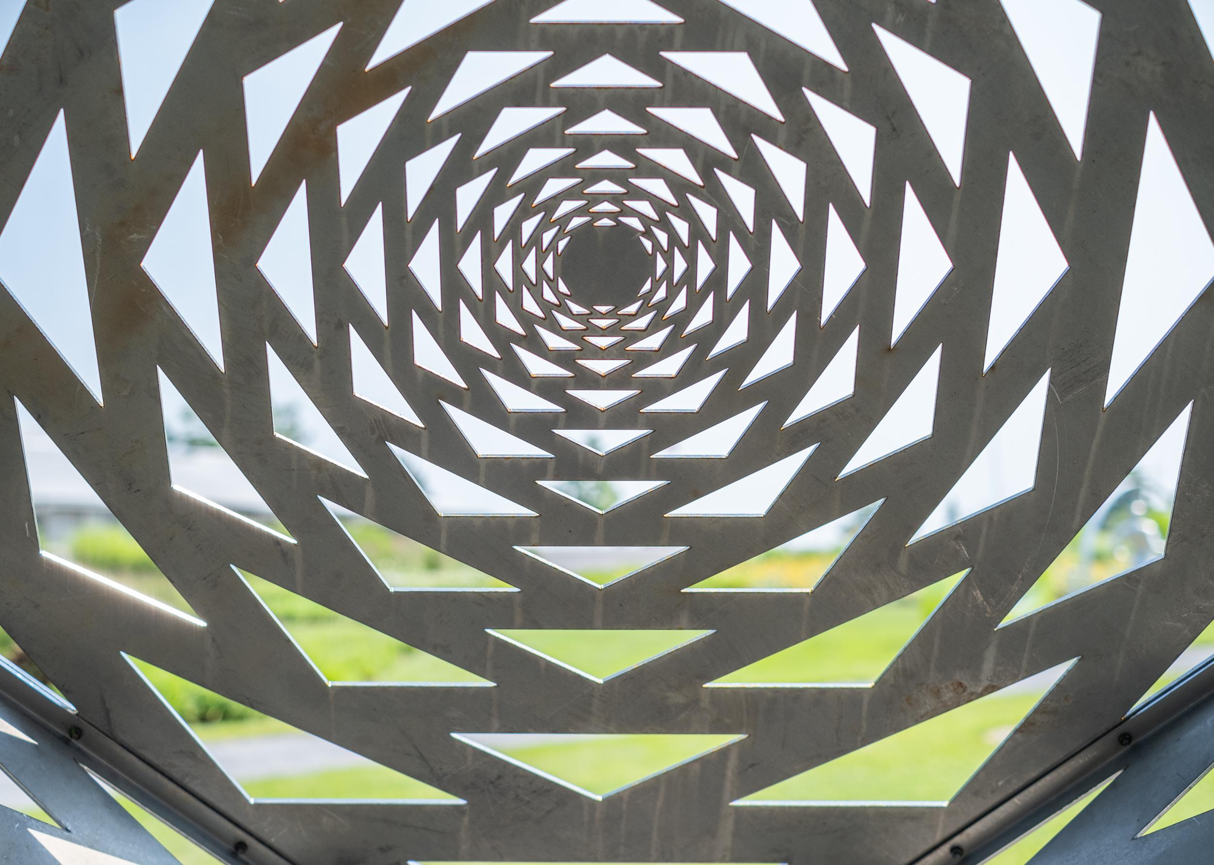 Terra - large, geometric abstract, contemporary, mild steel, outdoor sculpture For Sale 4