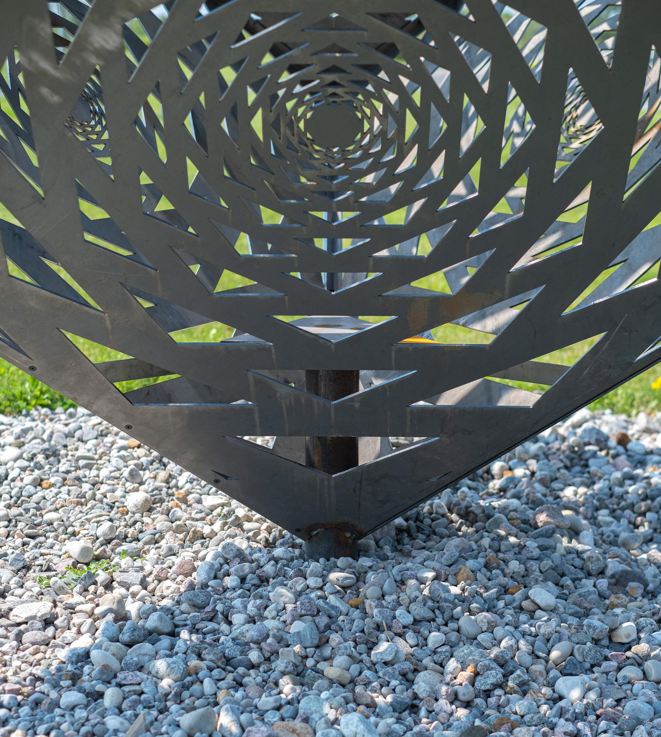 Terra - large, geometric abstract, contemporary, mild steel, outdoor sculpture For Sale 5