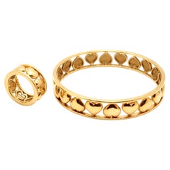 Jahan Geneve Set Bracelet Ring 18 Karat Yellow Gold