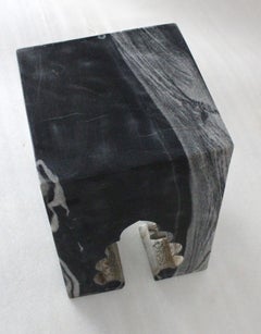 Jahangir II Side Table in Black Marble by Paul Mathieu for Stephanie Odegard