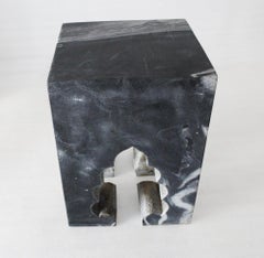 Jahangir II Side Table in Black Marble by Paul Mathieu for Stephanie Odegard