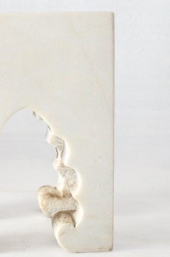 Jahangir II Side Table in White Marble by Paul Mathieu for Stephanie Odegard