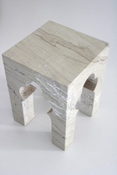 Jahangir Side Table in Katni Marble by Paul Mathieu for Stephanie Odegard