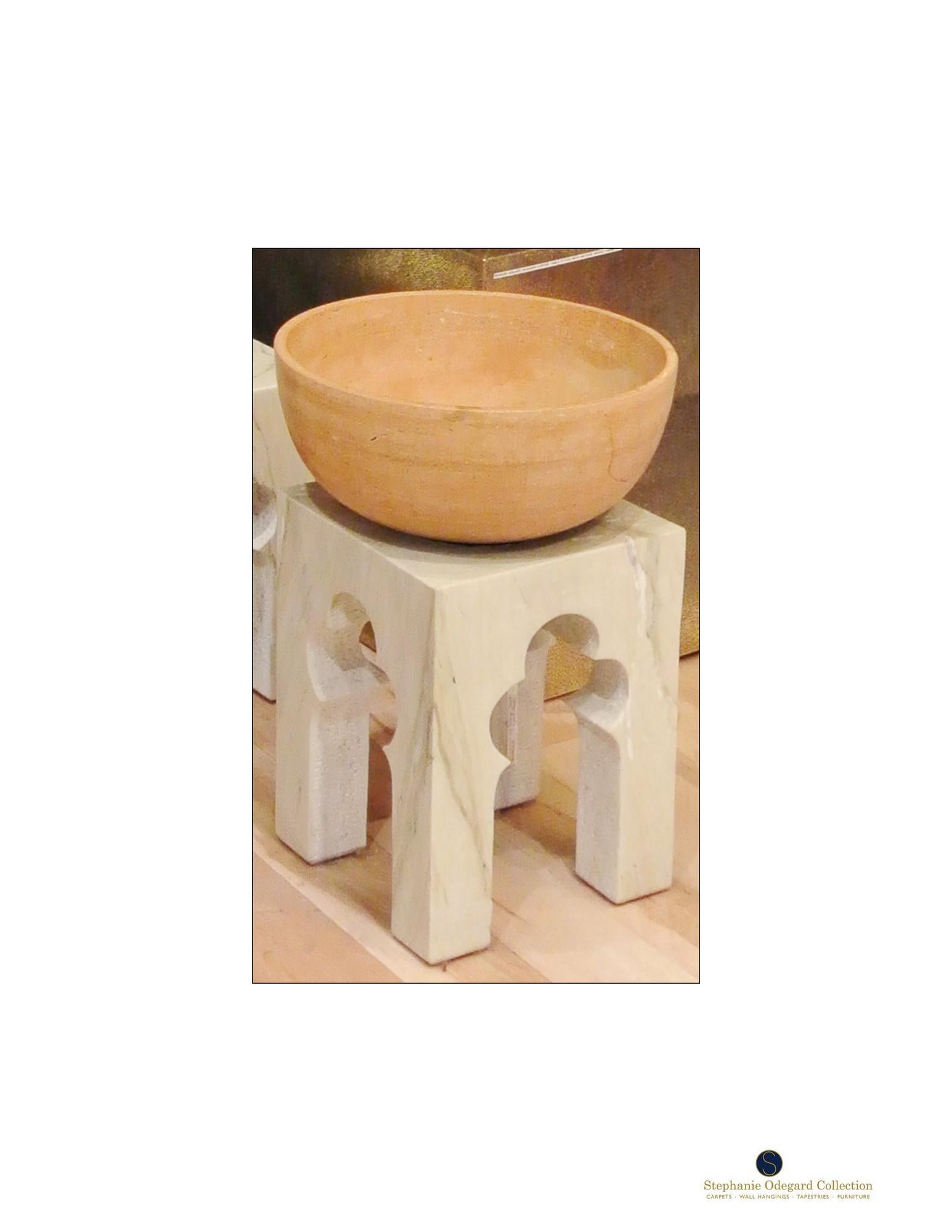 Contemporary Jahangir Side Table in Katni Marble by Paul Mathieu for Stephanie Odegard For Sale