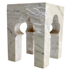 Jahangir Side Table in Katni Marble by Paul Mathieu for Stephanie Odegard