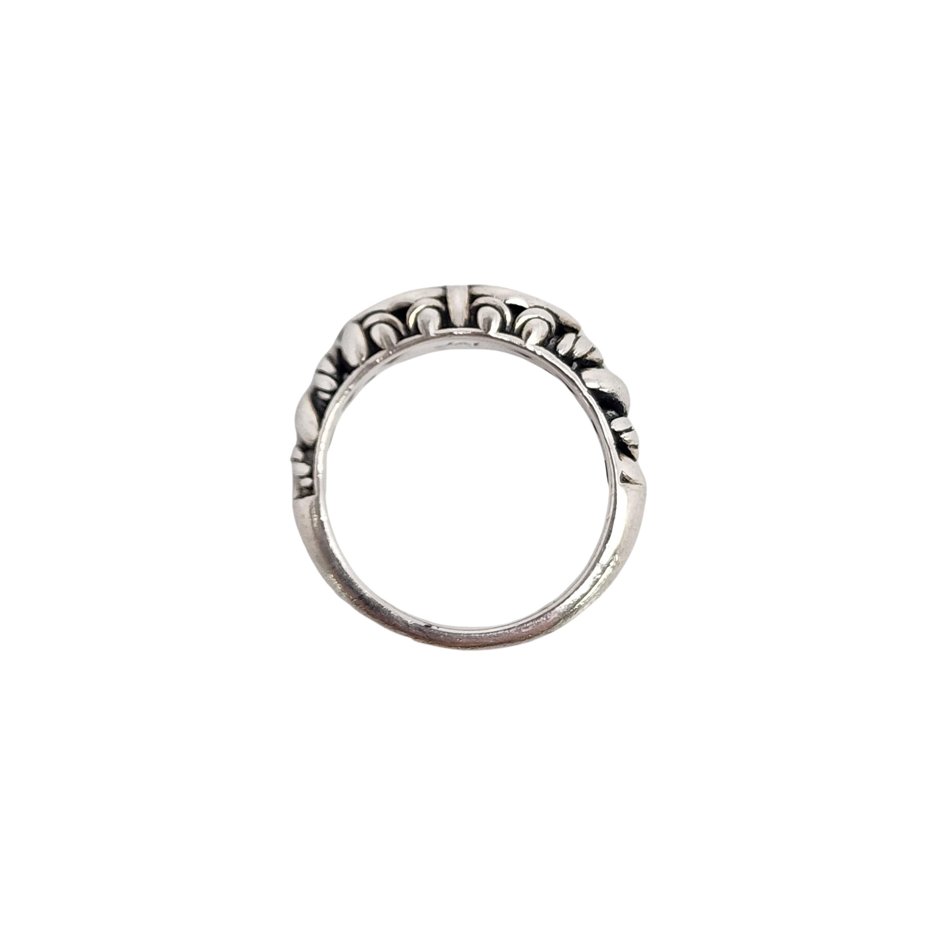 JAI by John Hardy Sterling Silver 14K Gold Teardrop Band Ring Size 6 1/2 #15954 1