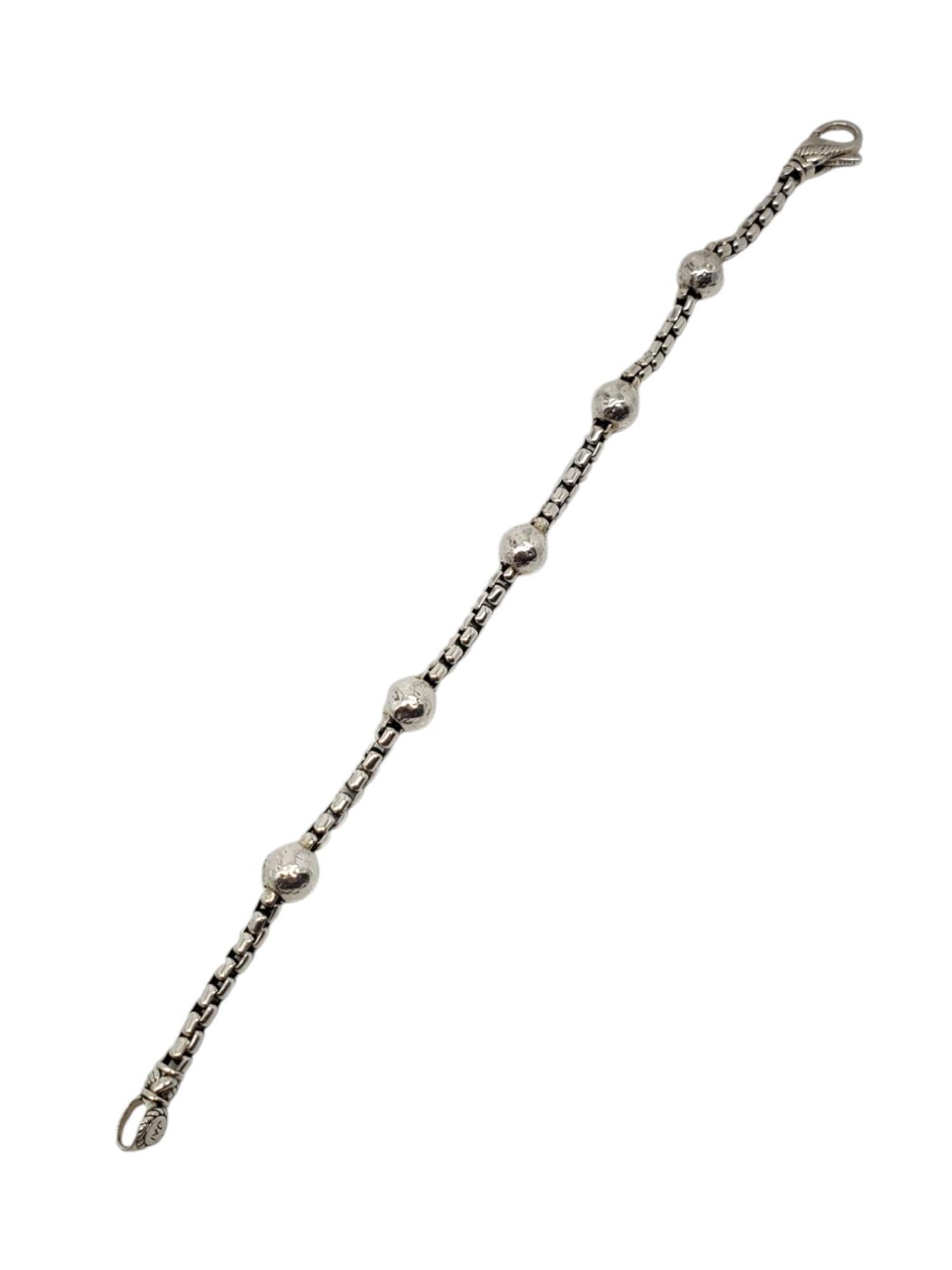 JAI by John Hardy Sterling Silver Bead Station Bracelet #21005 1