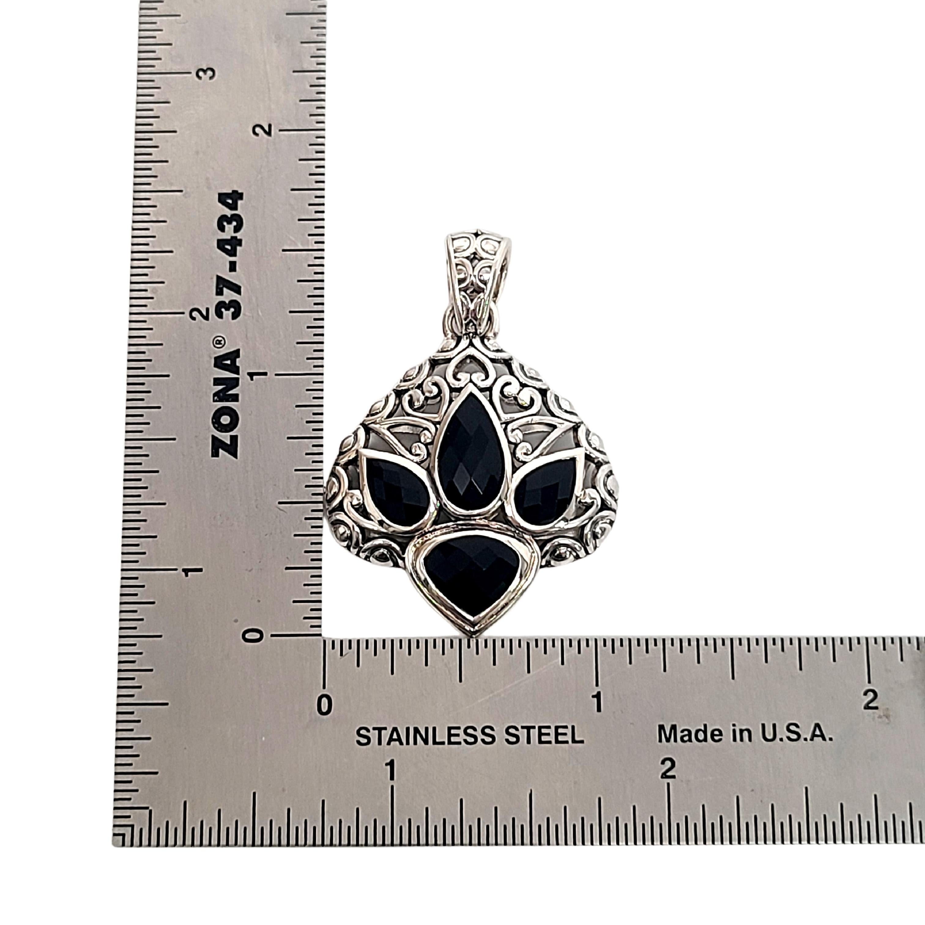 Women's JAI by John Hardy Sterling Silver Black Spinel Pendant/Enhancer