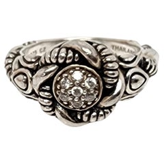JAI by John Hardy Anello in argento chiaro con CZ misura 7 #15956