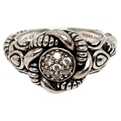 JAI by John Hardy Sterling Silver Clear CZ Ring Size 7 #15956