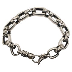 JAI by John Hardy Sterling Silver Floral Textured Link Bracelet #20558