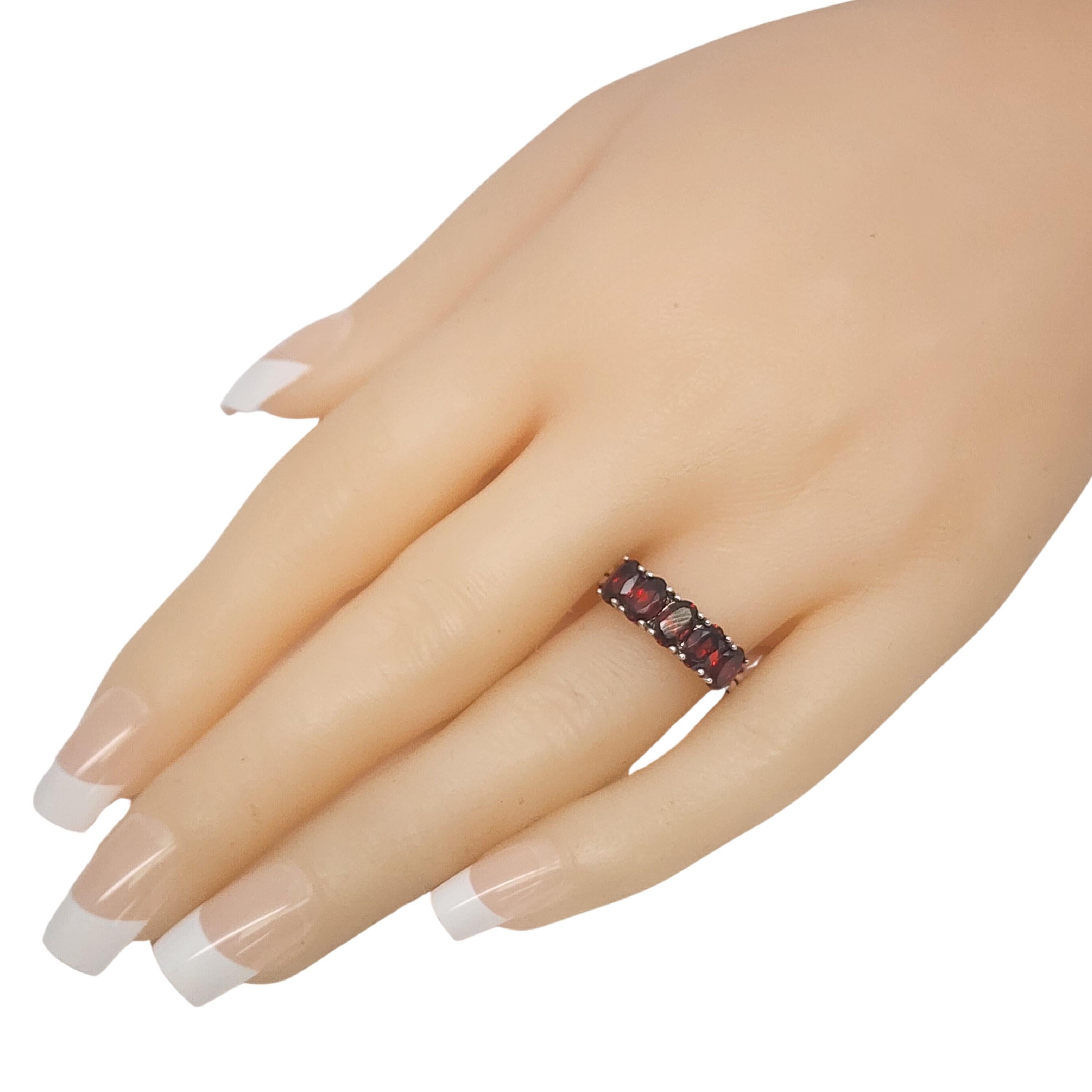 JAI by John Hardy Sterling Silver Garnet Basketwave Ring Size 6 #17360 5