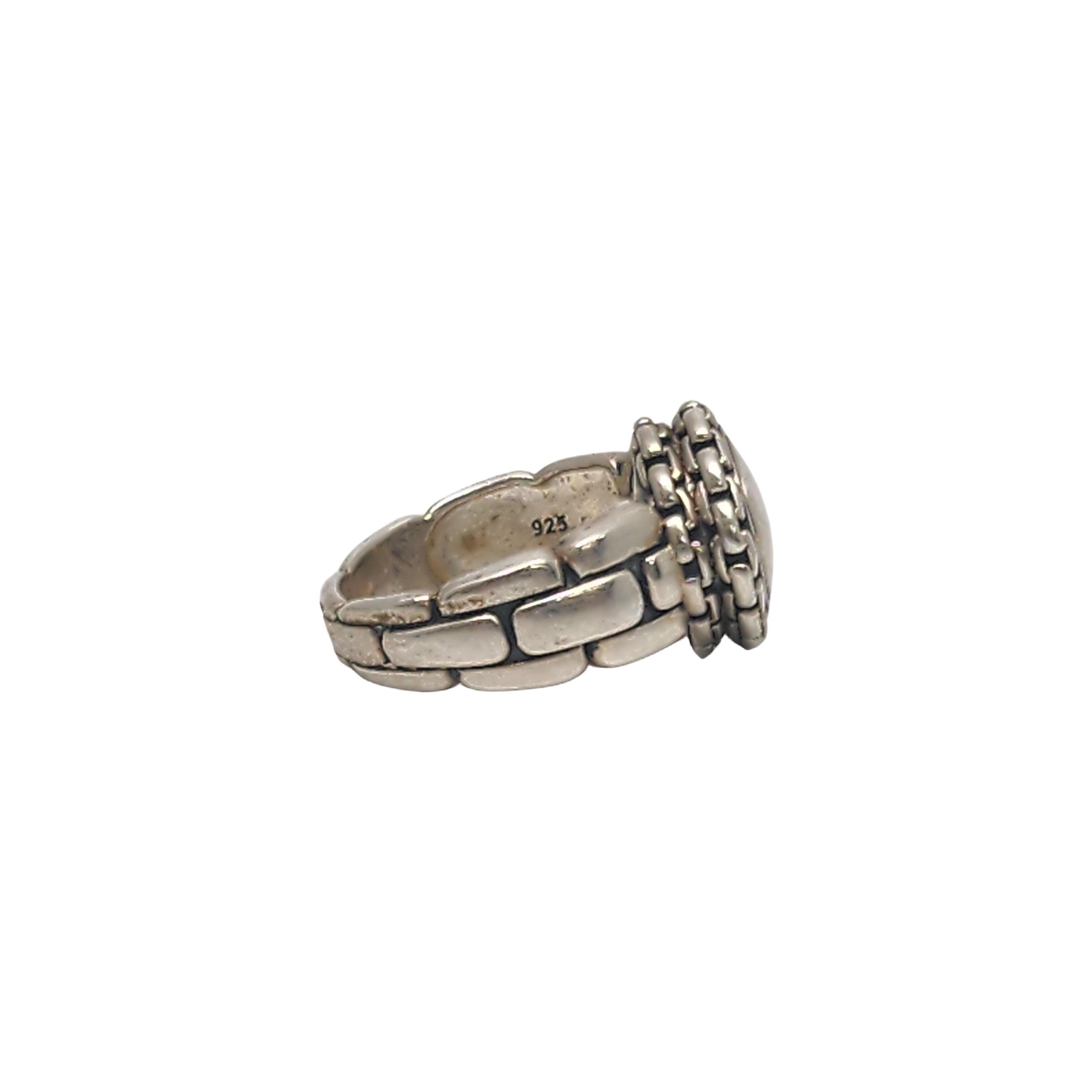 Donna JAI by John Hardy Anello a catena in argento martellato misura 7 #20000 in vendita