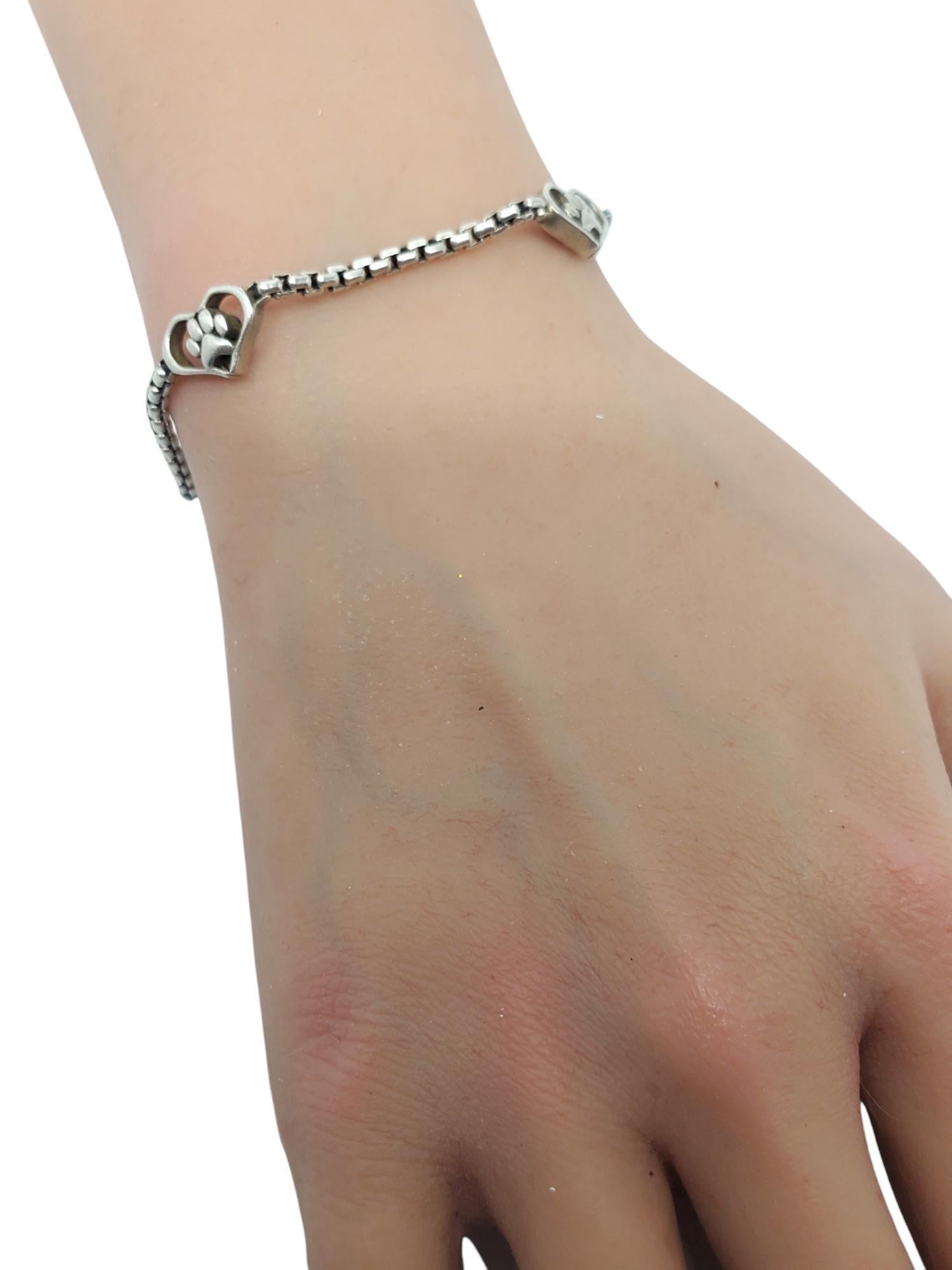JAI by John Hardy Sterling Silver Paw Print Link Bracelet #20557 7