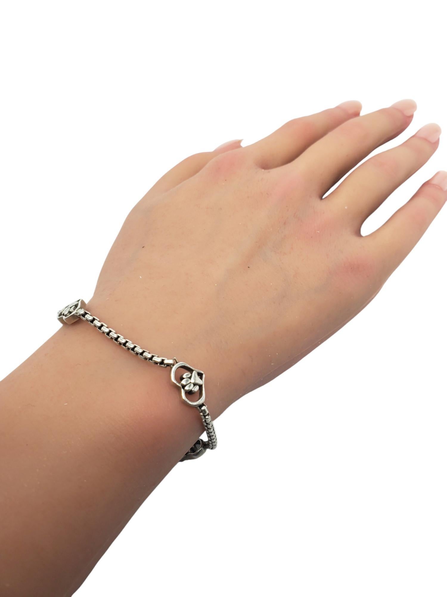 JAI by John Hardy Sterling Silver Paw Print Link Bracelet #20557 8