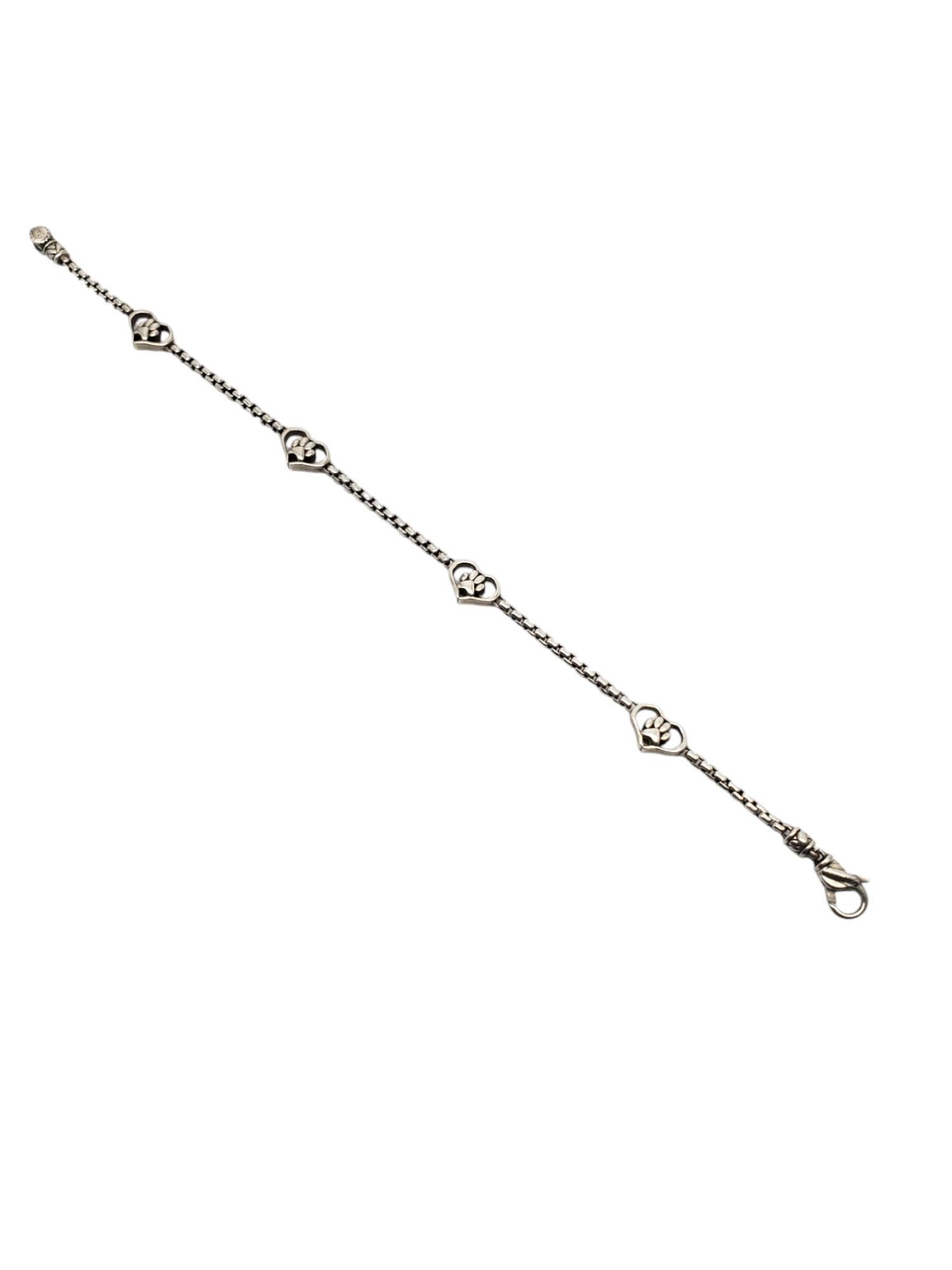 JAI by John Hardy Sterling Silver Paw Print Link Bracelet #20557 9