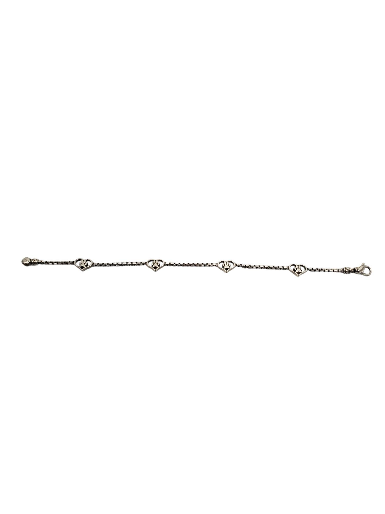 JAI by John Hardy Sterling Silver Paw Print Link Bracelet #20557 11