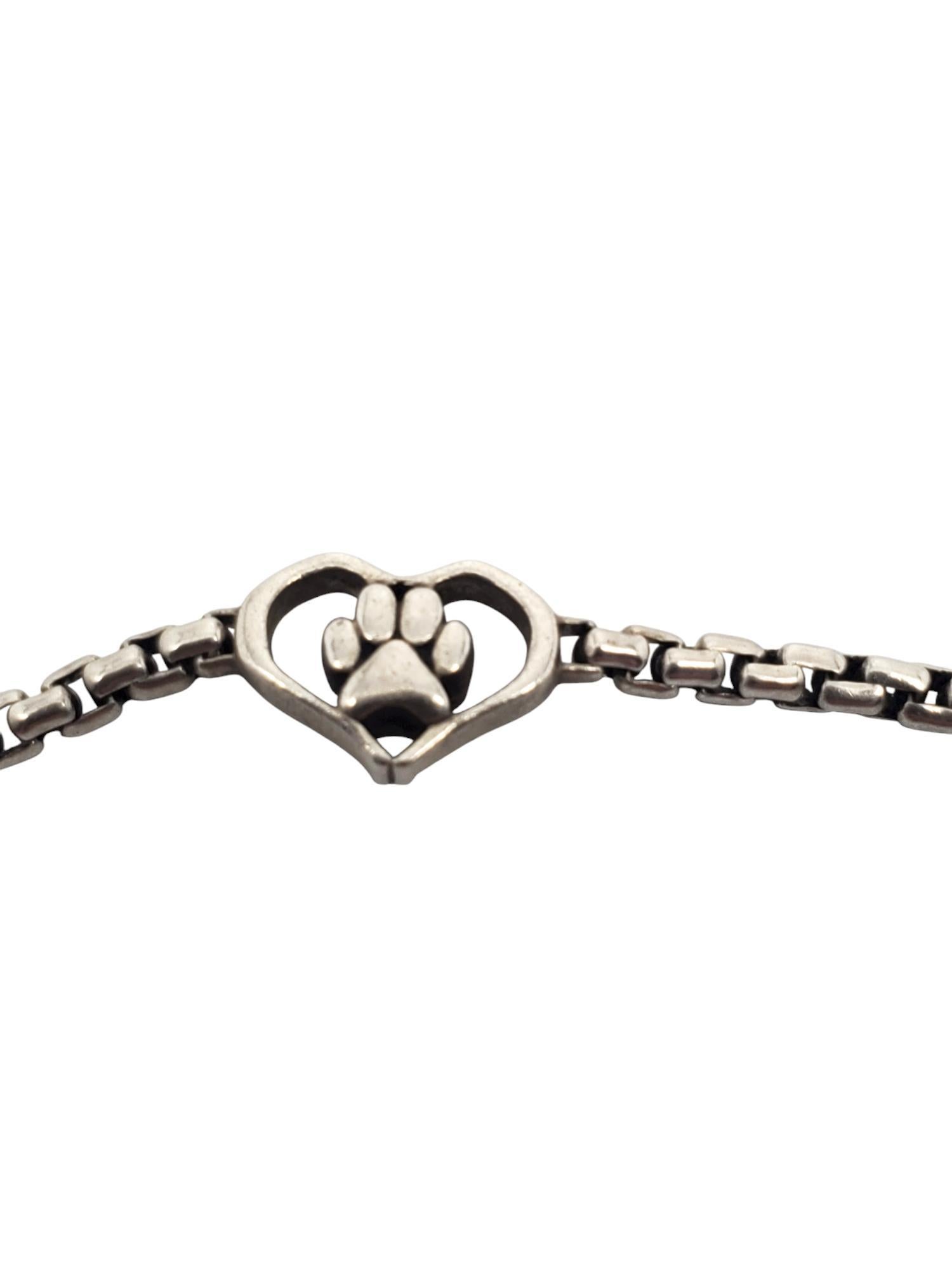 Women's JAI by John Hardy Sterling Silver Paw Print Link Bracelet #20557