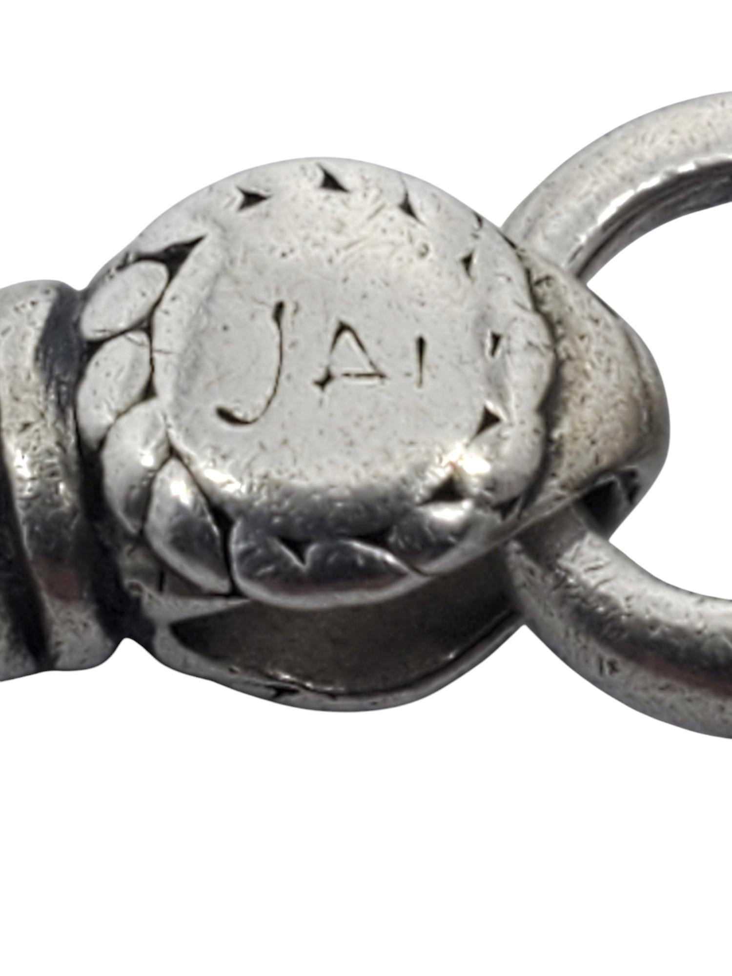JAI by John Hardy Sterling Silver Paw Print Link Bracelet #20557 4