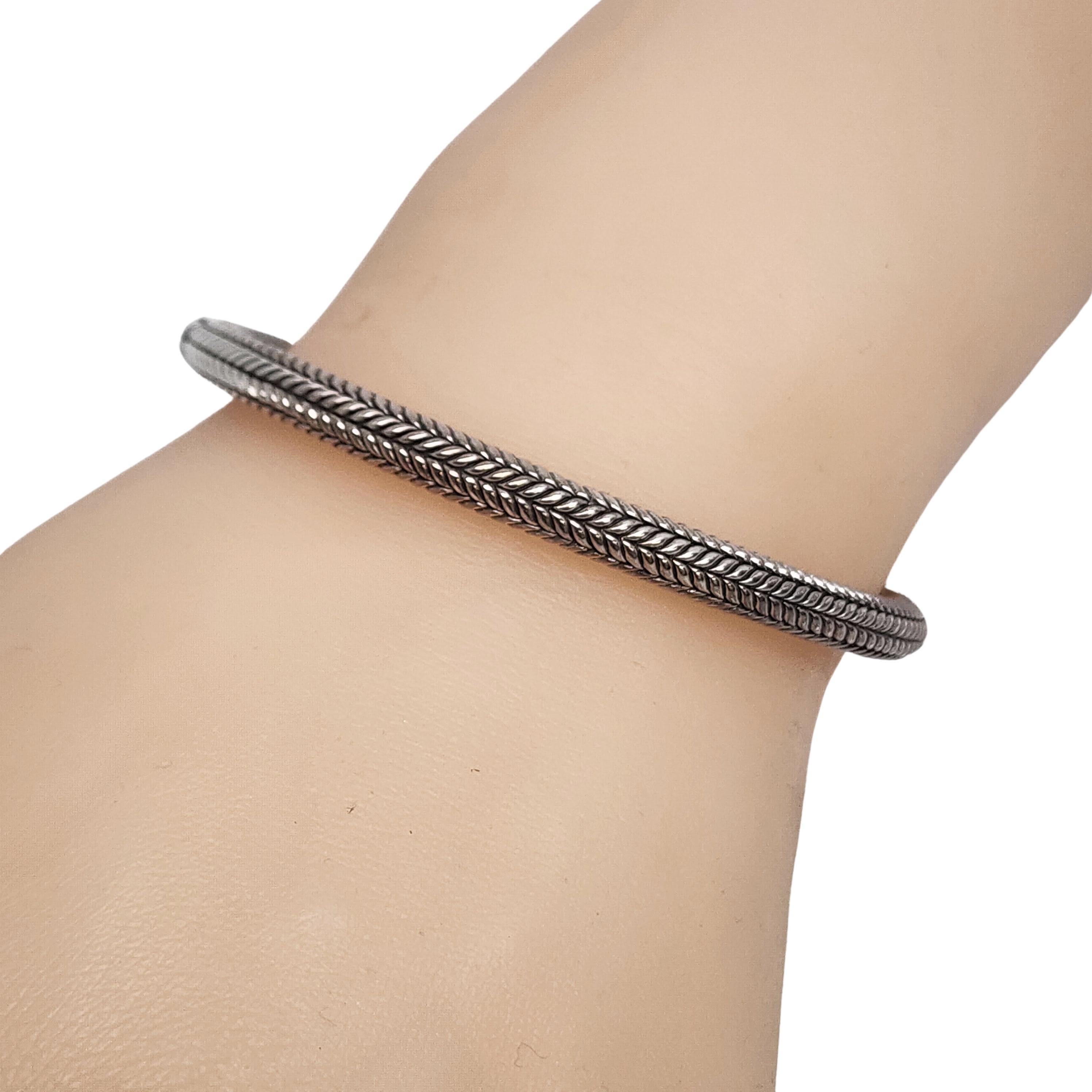 JAI by John Hardy Sterling Silver Woven Hinged Cuff Bracelet #17255 3