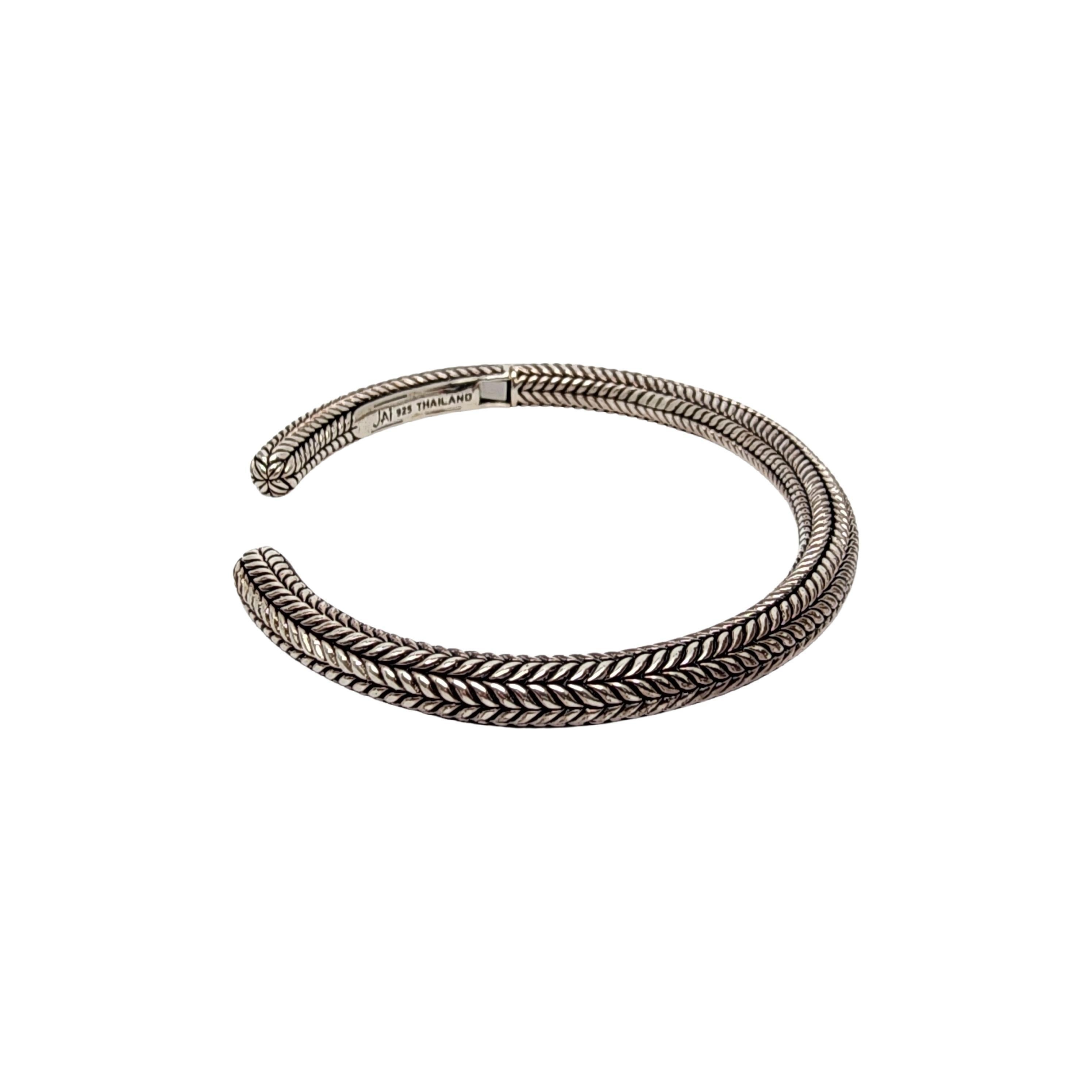 Women's JAI by John Hardy Sterling Silver Woven Hinged Cuff Bracelet #17255