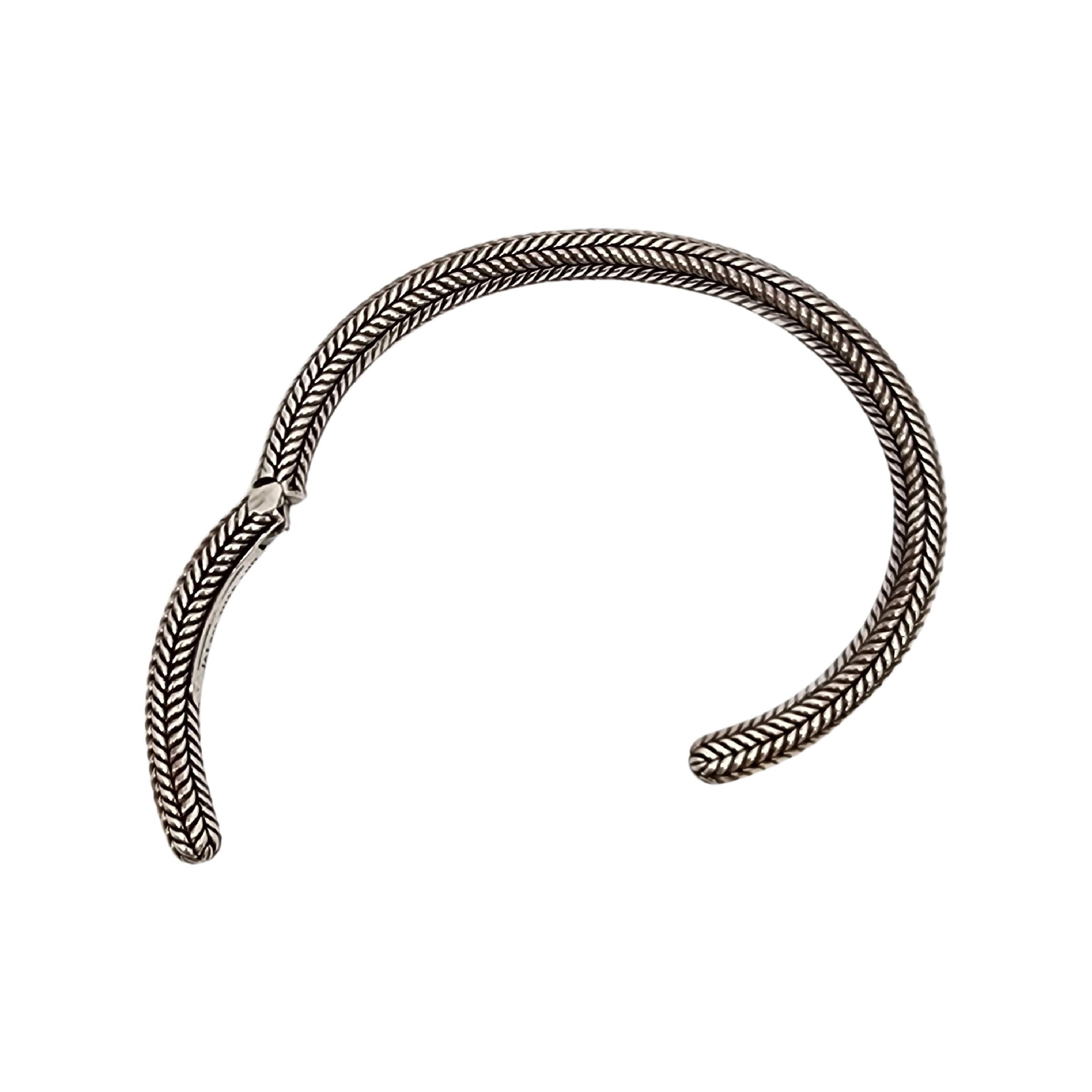 Women's JAI by John Hardy Sterling Silver Woven Hinged Cuff Bracelet #17255