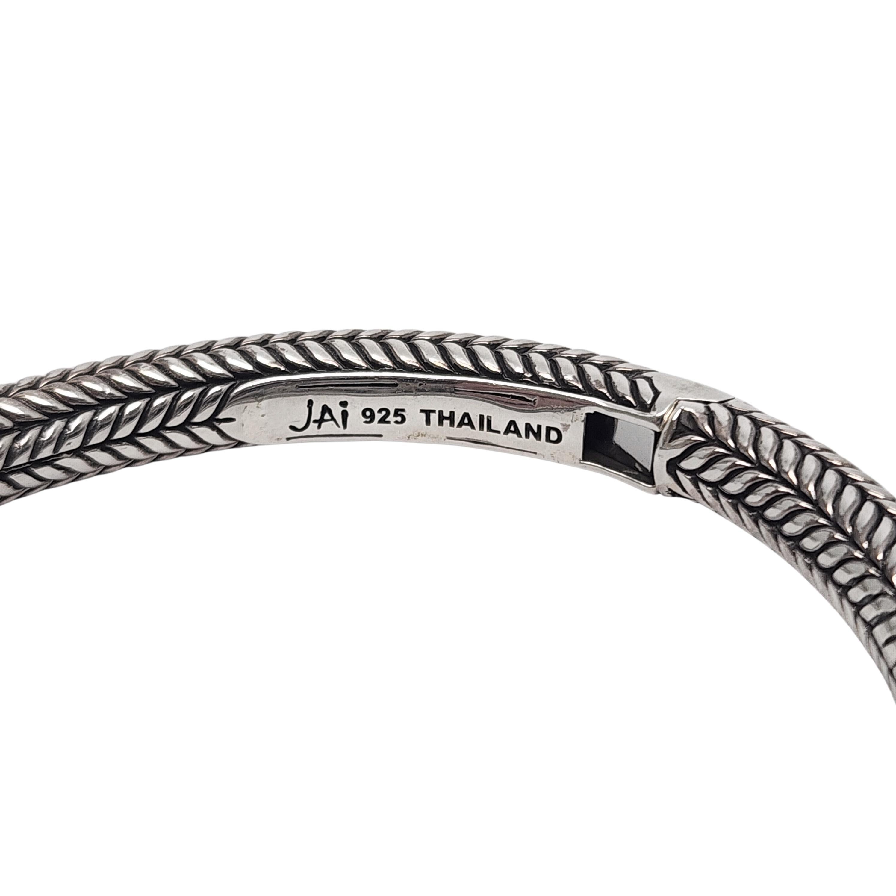 JAI by John Hardy Sterling Silver Woven Hinged Cuff Bracelet #17255 1