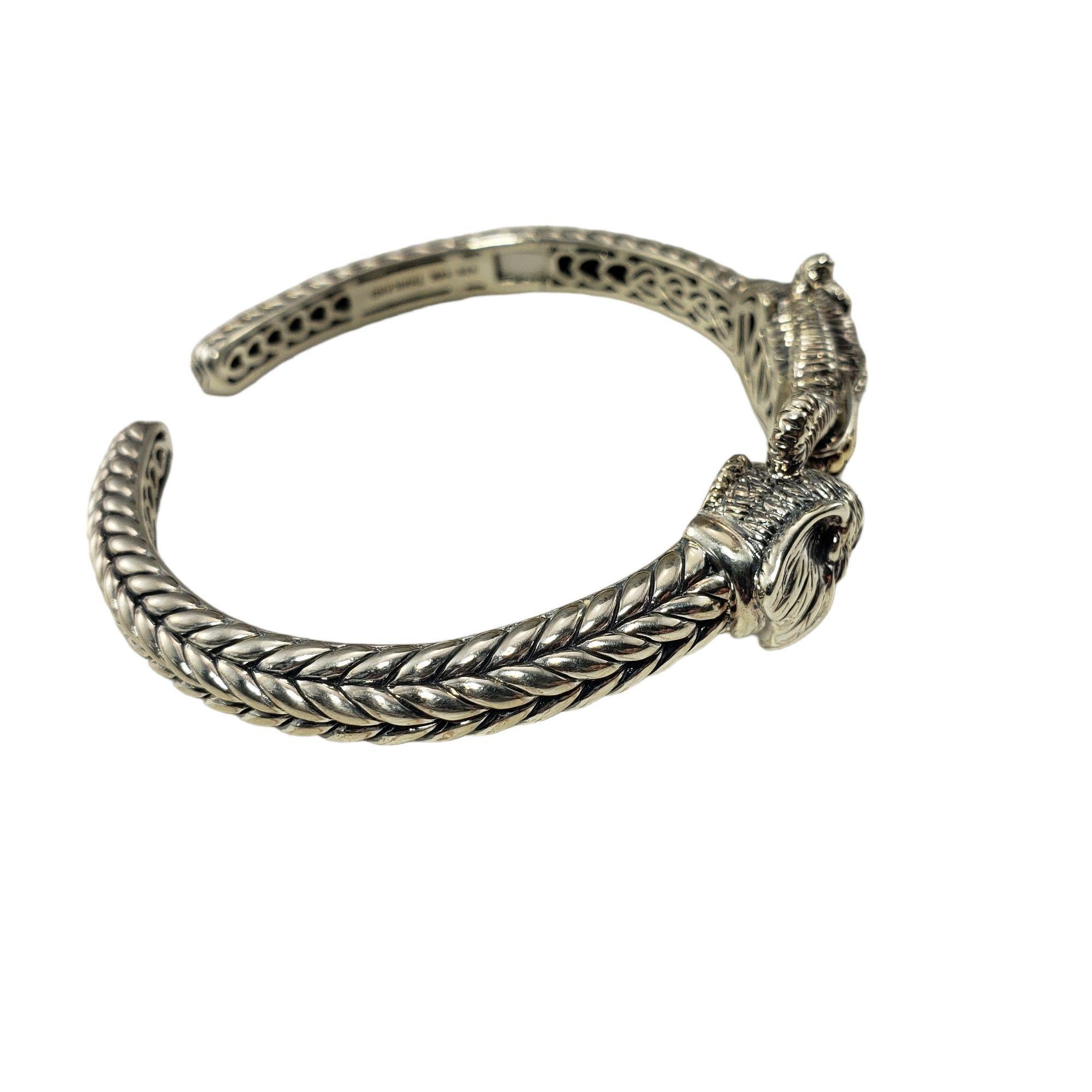 JAI by JohnHardy SS und 14K Gelbgold DoubleHead Elefanten-Manschettenarmband #15106 1