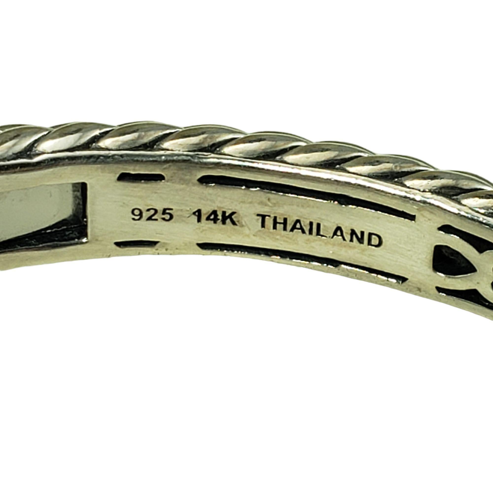 JAI by JohnHardy SS und 14K Gelbgold DoubleHead Elefanten-Manschettenarmband #15106 3