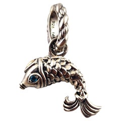 JAi John Hardy Sterling Silver & 14K Yellow Gold Andaman Sea Fish Charm  #19071