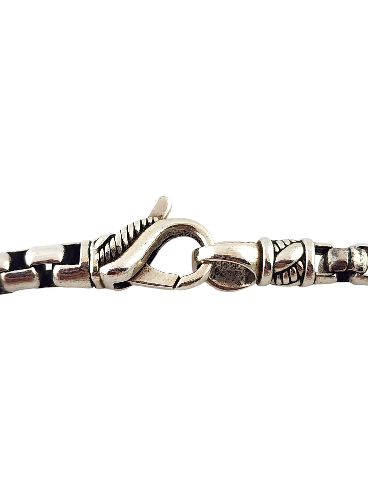 JAi John Hardy Sterling Silver Box Chain Bracelet #18415 In Good Condition In Washington Depot, CT