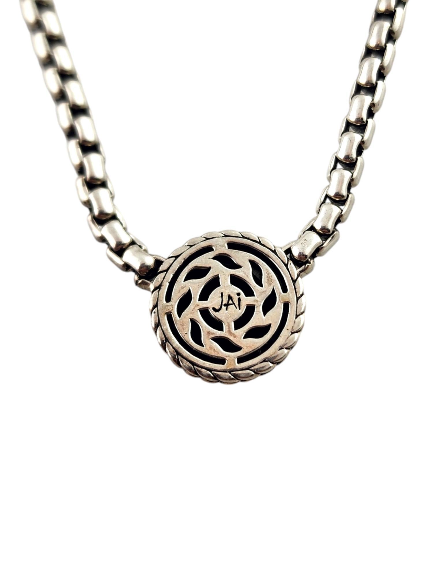 Women's JAi John Hardy Sterling Silver Hammered Circle Pendant Necklace #19068