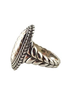 JAi John Hardy Sterling Silver Oval Hammered Ring Size 7 #18376
