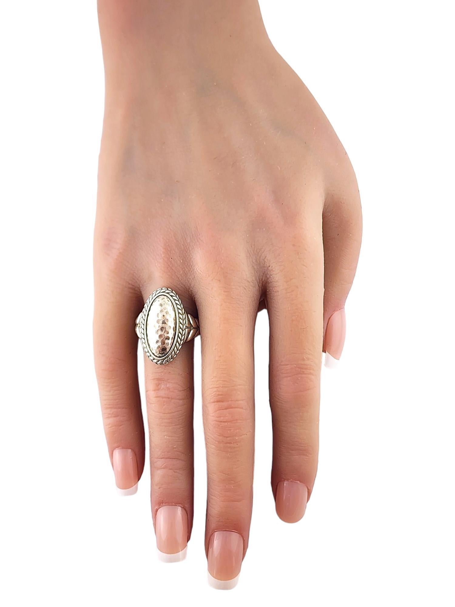 JAi John Hardy Sterling Silver Oval Hammered Ring Size 7 #18376 1
