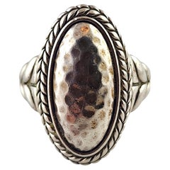 JAi John Hardy Sterling Silver Oval Hammered Ring Size 7 #18376