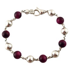 JAi John Hardy Sterling Silver Pinkish Purple Bead Bracelet #18414
