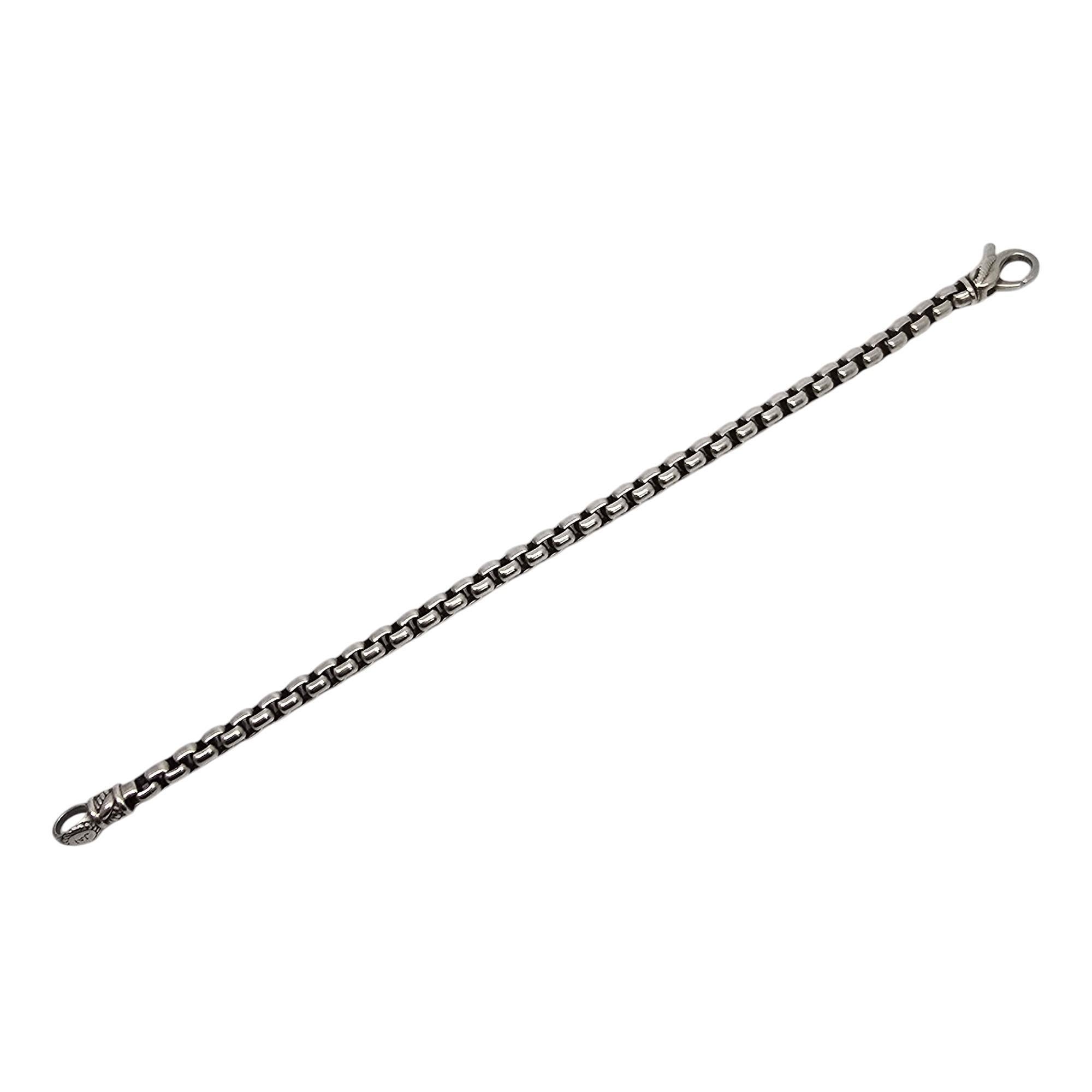 JAi John Hardy Sterling Silver Round Box Chain Bracelet #19772 In Good Condition In Washington Depot, CT