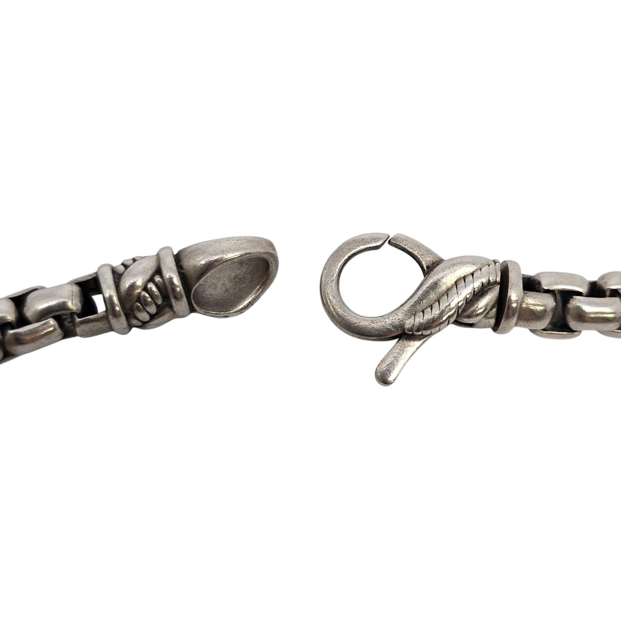 JAi John Hardy Sterling Silver Round Box Chain Bracelet #19772 2