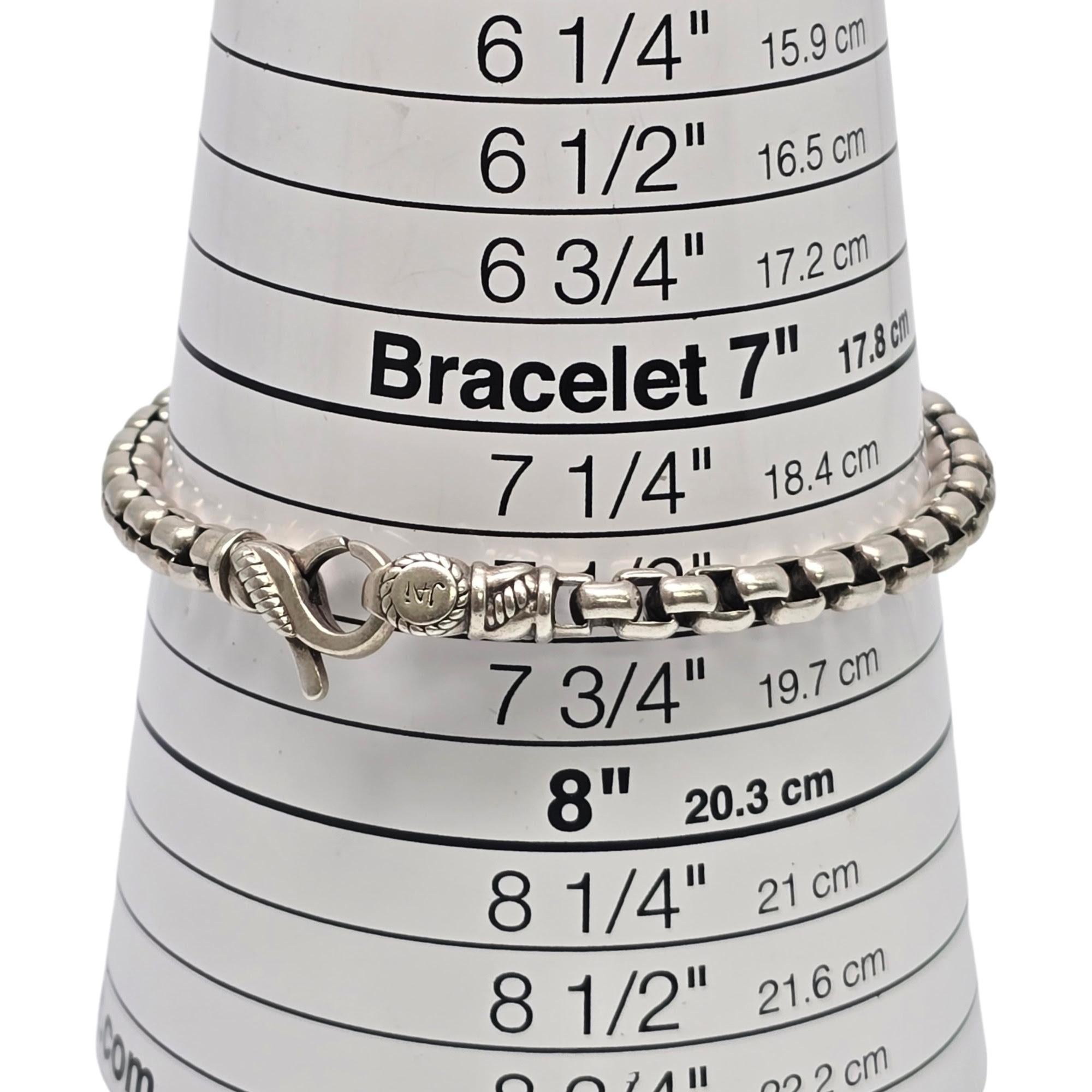 JAi John Hardy Sterling Silver Round Box Chain Bracelet #19772 5