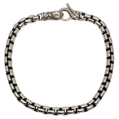 JAi John Hardy Sterling Silver Round Box Chain Bracelet #19772