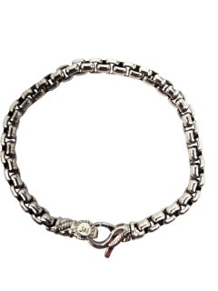 A Silver Silver Box Link Chain Bracelet #23769