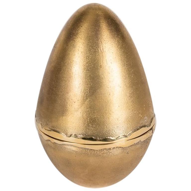 Polished Jaimal Odedra, Contemporary Large Egg-Shaped Accessory Box, Morocco, 2018 For Sale