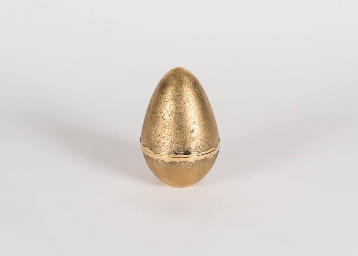 Marocain Jaimal Odedra, Boîte à accessoires en forme d'œuf de taille moyenne contemporaine, Maroc, 2018. en vente