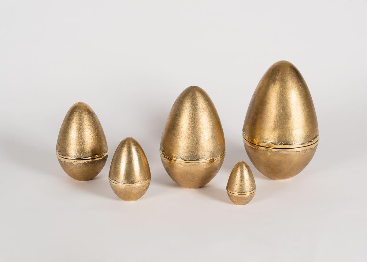 Jaimal Odedra, Boîte à accessoires en forme d'œuf de taille moyenne contemporaine, Maroc, 2018. Bon état - En vente à New York, NY